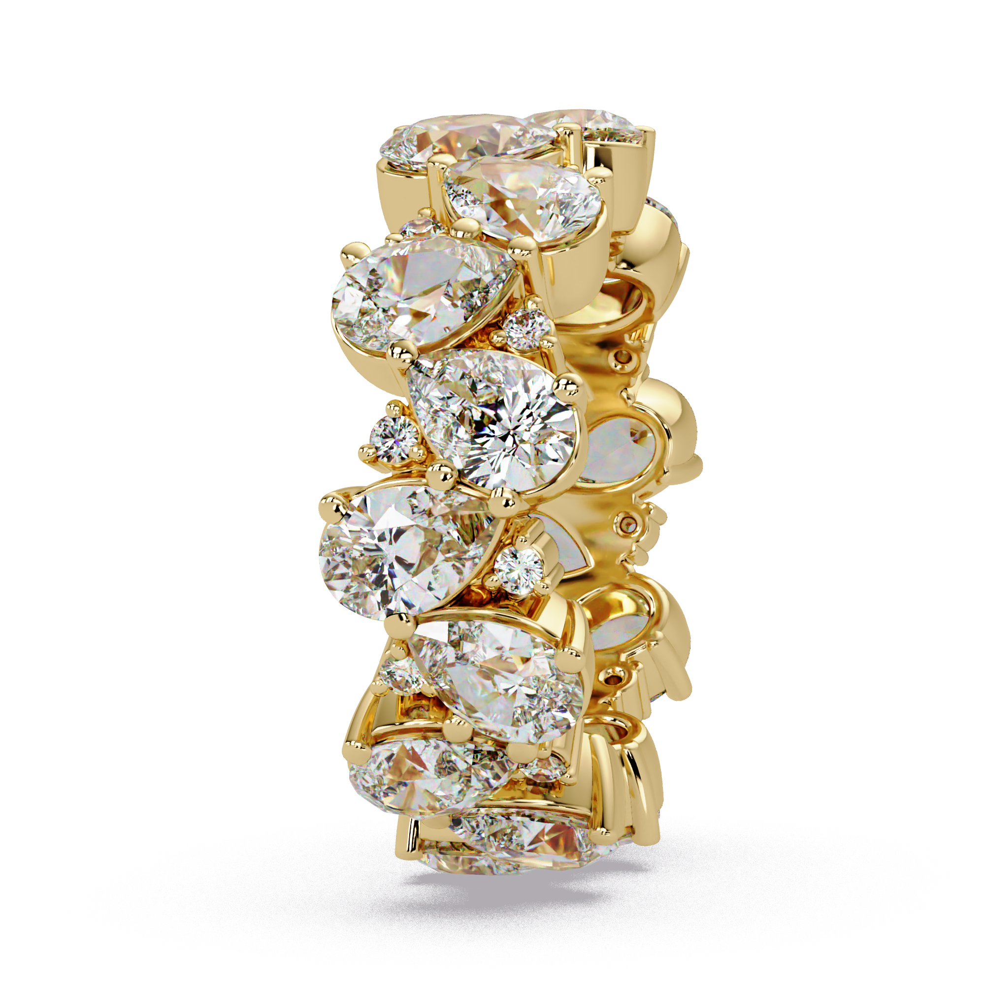 Pear & Round Cut Diamond Ladies Ring