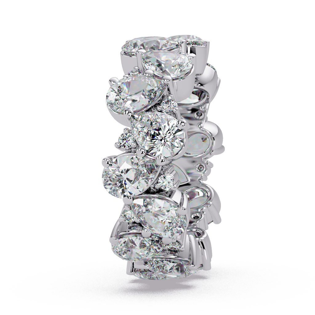 Pear & Round Cut Diamond Ladies Ring