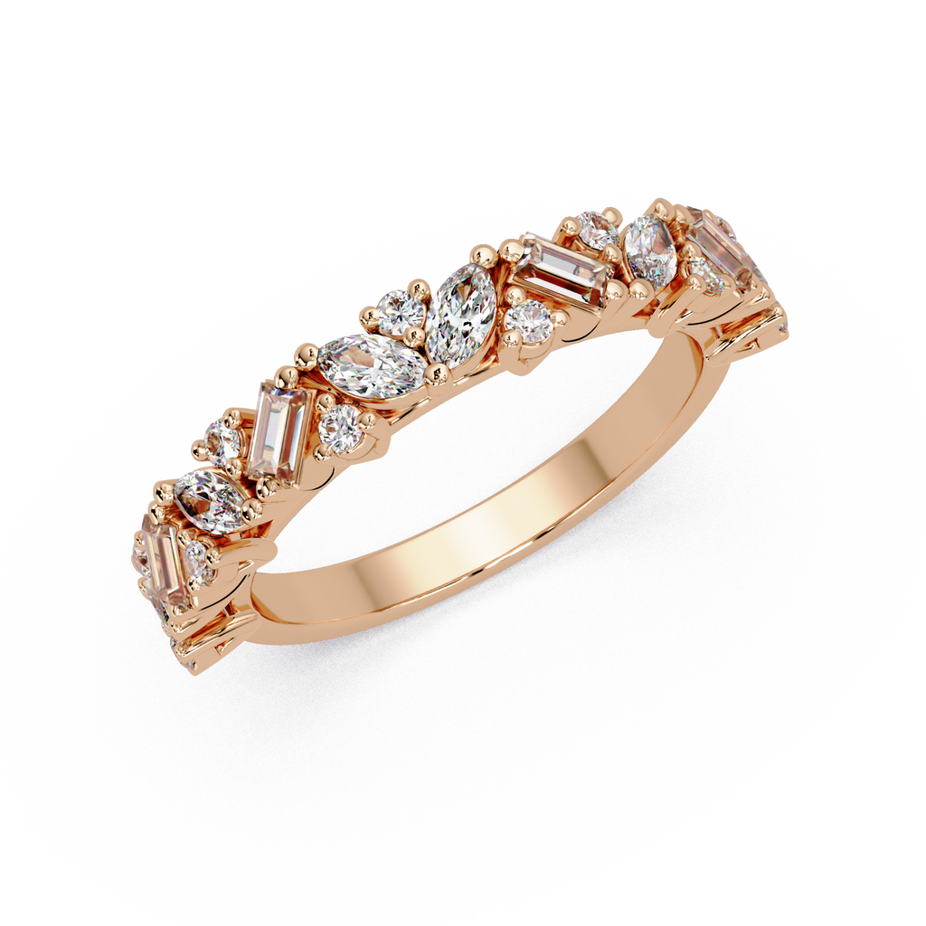 Baguette Straight, Marquise & Round Cut Diamond Ladies Ring