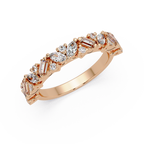 Baguette Straight, Marquise & Round Cut Diamond Ladies Ring