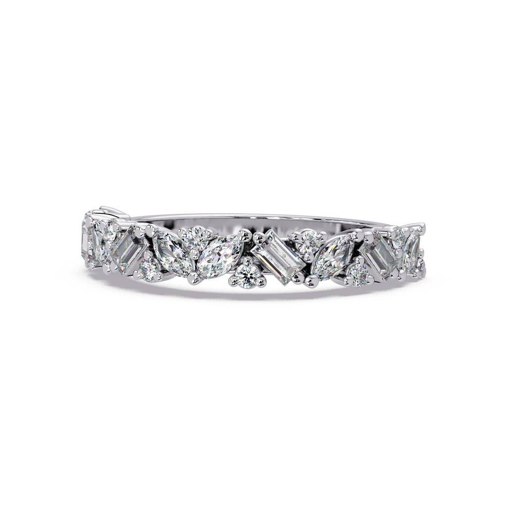 Baguette Straight, Marquise & Round Cut Diamond Ladies Ring
