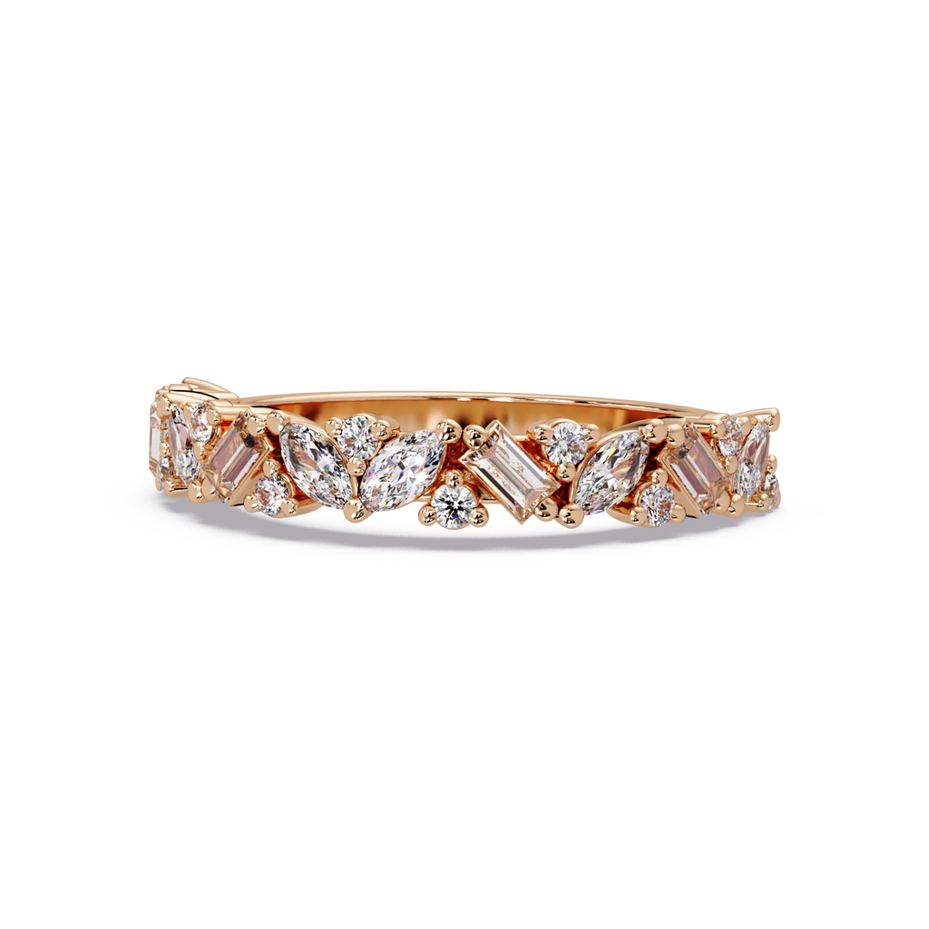 Baguette Straight, Marquise & Round Cut Diamond Ladies Ring