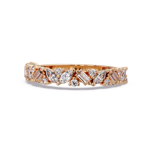 Baguette Straight, Marquise & Round Cut Diamond Ladies Ring