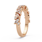 Baguette Straight, Marquise & Round Cut Diamond Ladies Ring