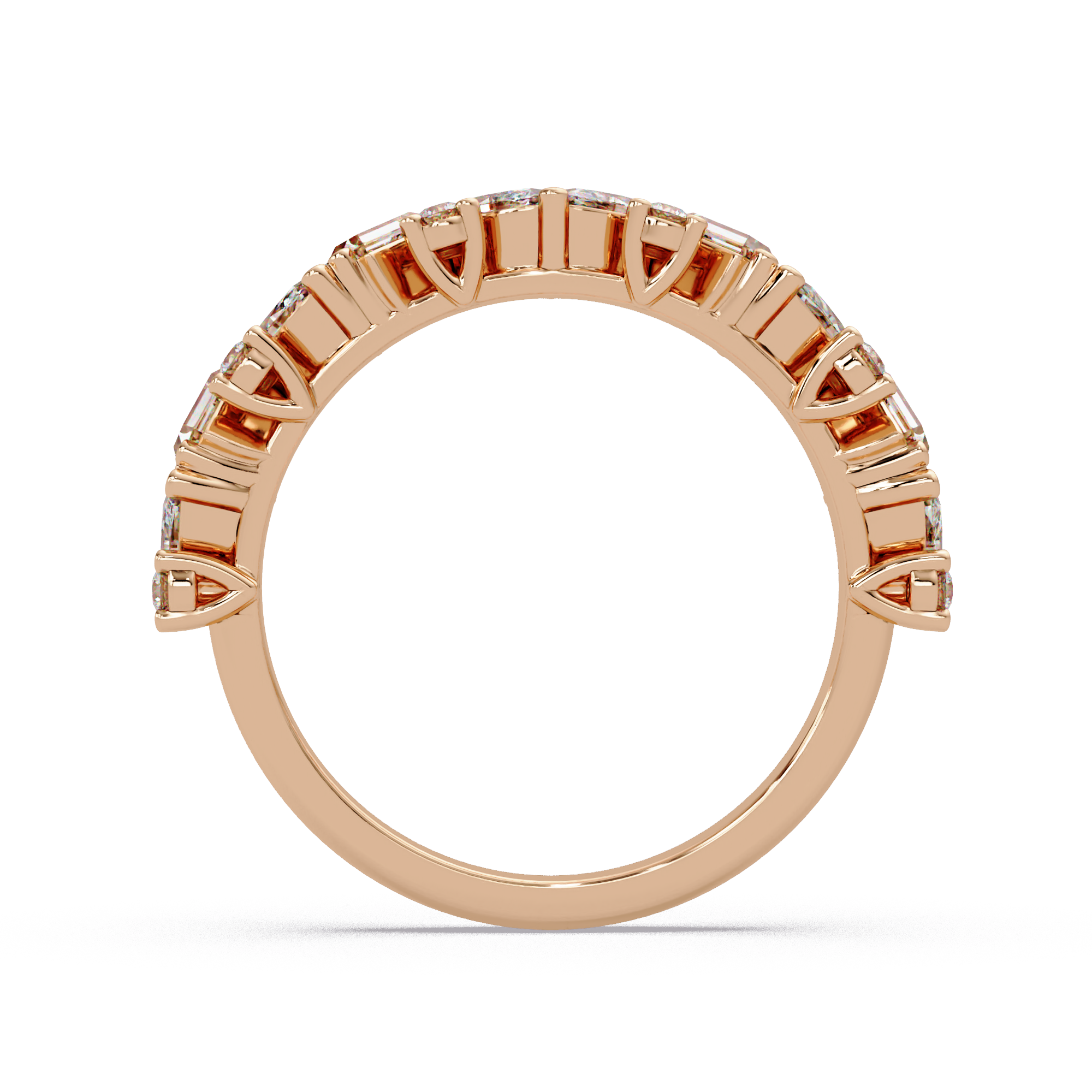 Baguette Straight, Marquise & Round Cut Diamond Ladies Ring