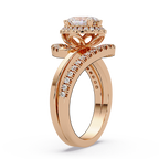 Oval & Round Cut Diamond Ladies Ring