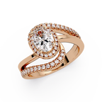 Oval & Round Cut Diamond Ladies Ring