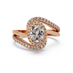 Oval & Round Cut Diamond Ladies Ring