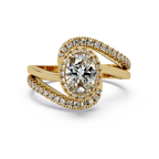 Oval & Round Cut Diamond Ladies Ring