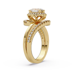 Oval & Round Cut Diamond Ladies Ring