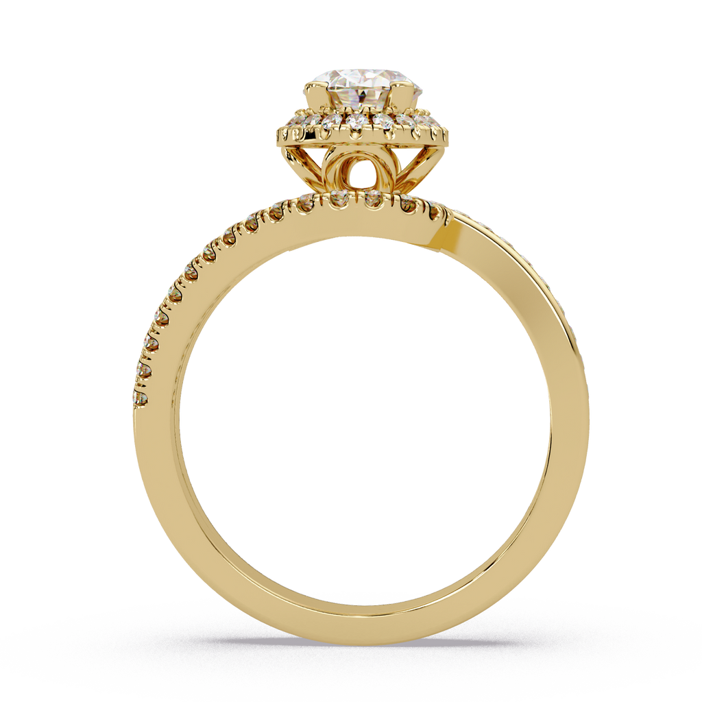 Oval & Round Cut Diamond Ladies Ring