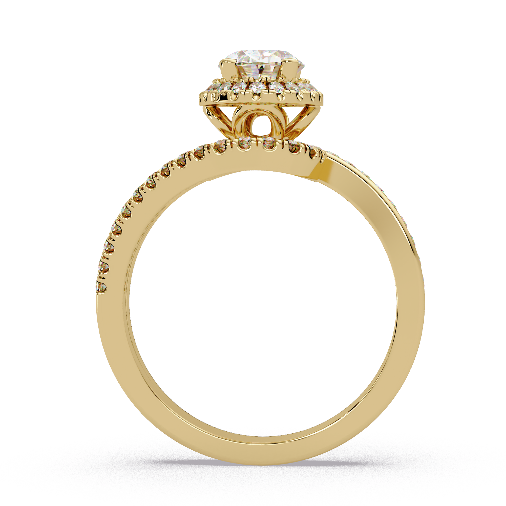 Oval & Round Cut Diamond Ladies Ring
