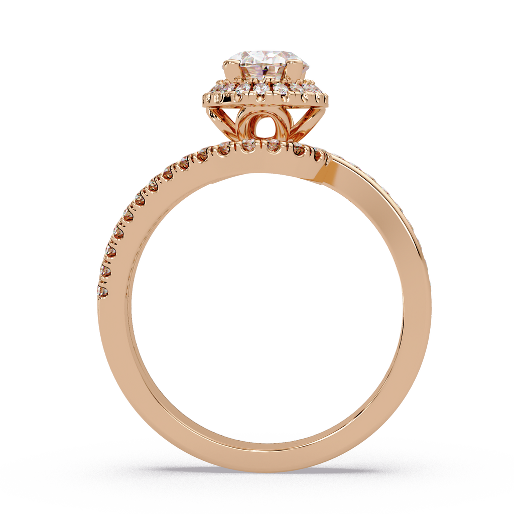 Oval & Round Cut Diamond Ladies Ring