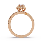 Oval & Round Cut Diamond Ladies Ring