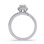 Oval & Round Cut Diamond Ladies Ring