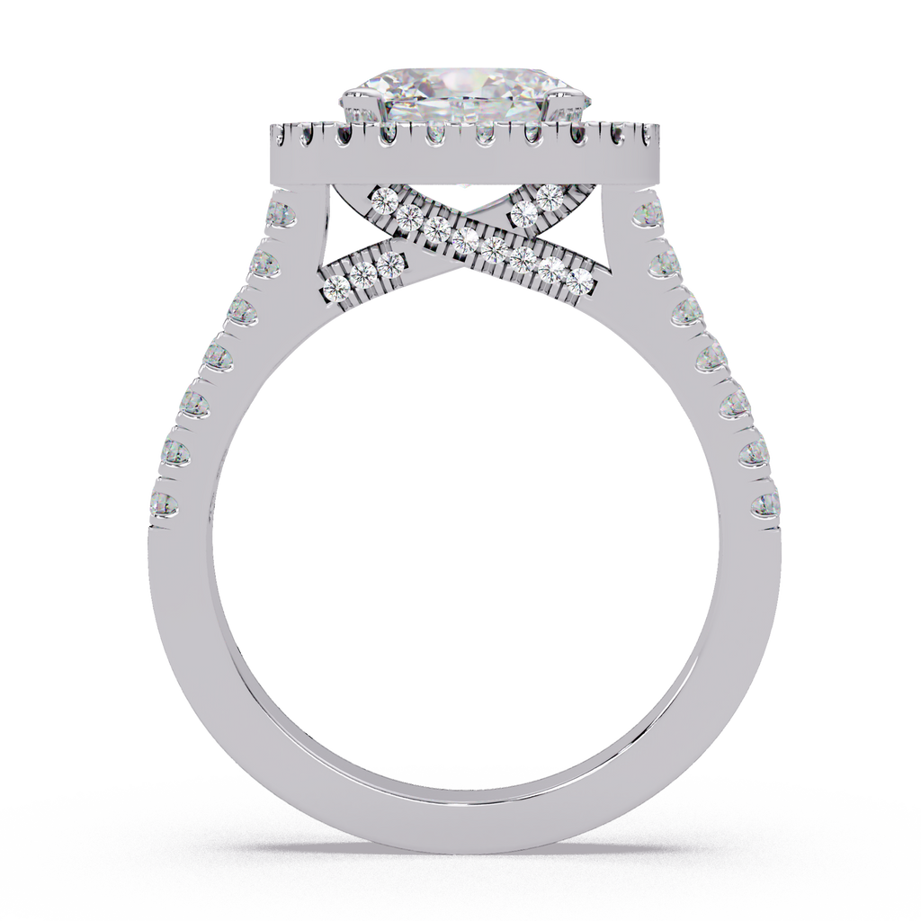 Oval & Round Cut Diamond Ladies Ring