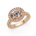 Oval & Round Cut Diamond Ladies Ring