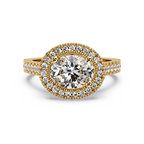 Oval & Round Cut Diamond Ladies Ring
