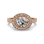 Oval & Round Cut Diamond Ladies Ring