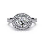 Oval & Round Cut Diamond Ladies Ring