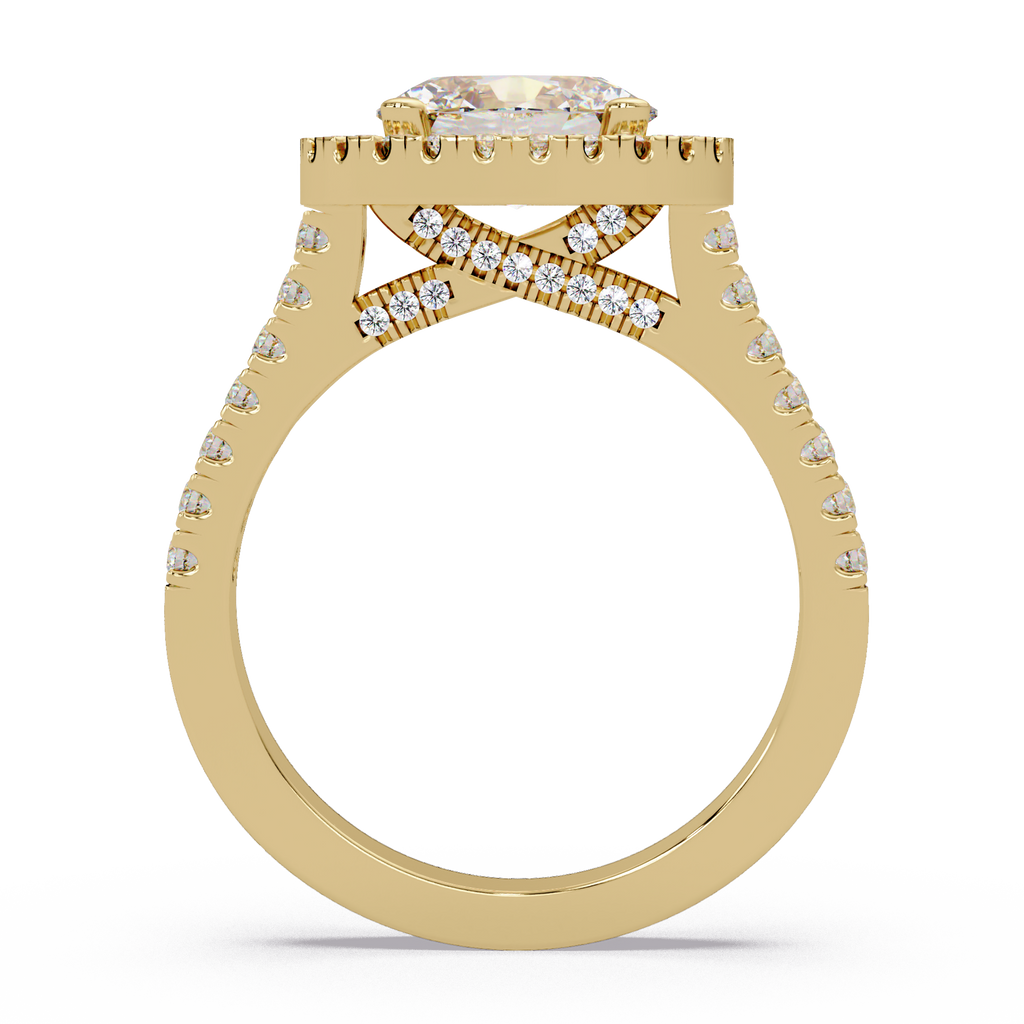 Oval & Round Cut Diamond Ladies Ring