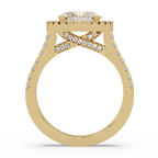 Oval & Round Cut Diamond Ladies Ring