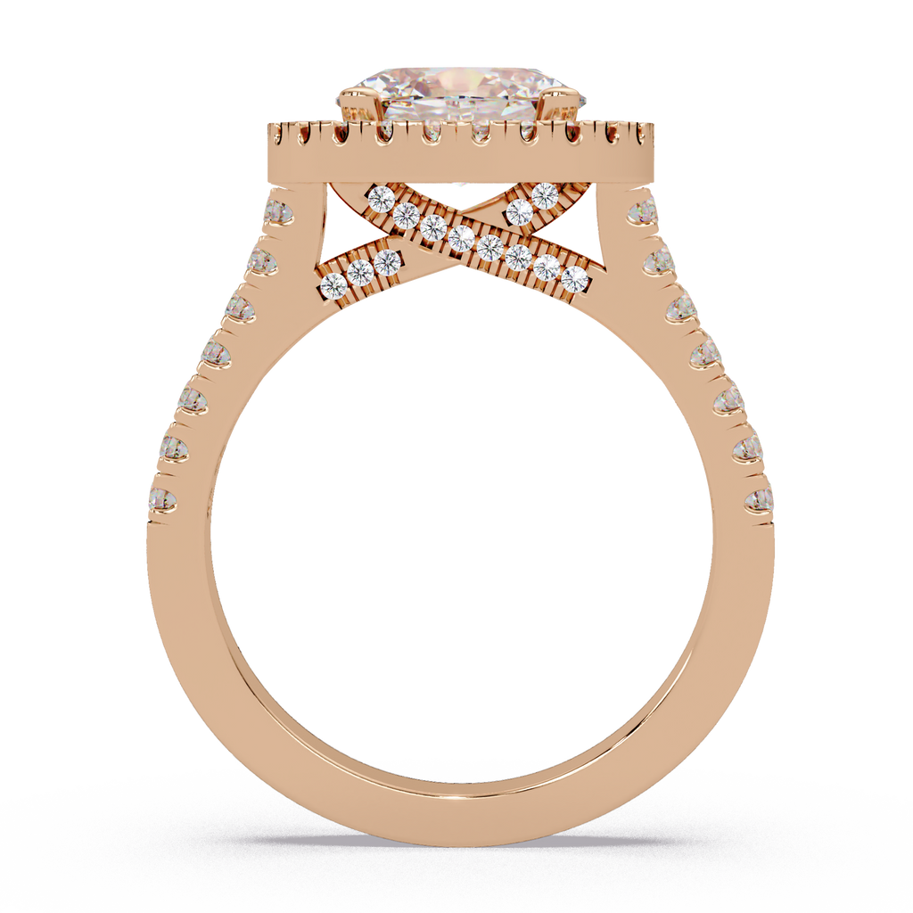Oval & Round Cut Diamond Ladies Ring