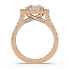 Oval & Round Cut Diamond Ladies Ring