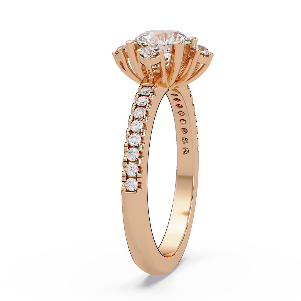 Round Cut Diamond Ladies Ring