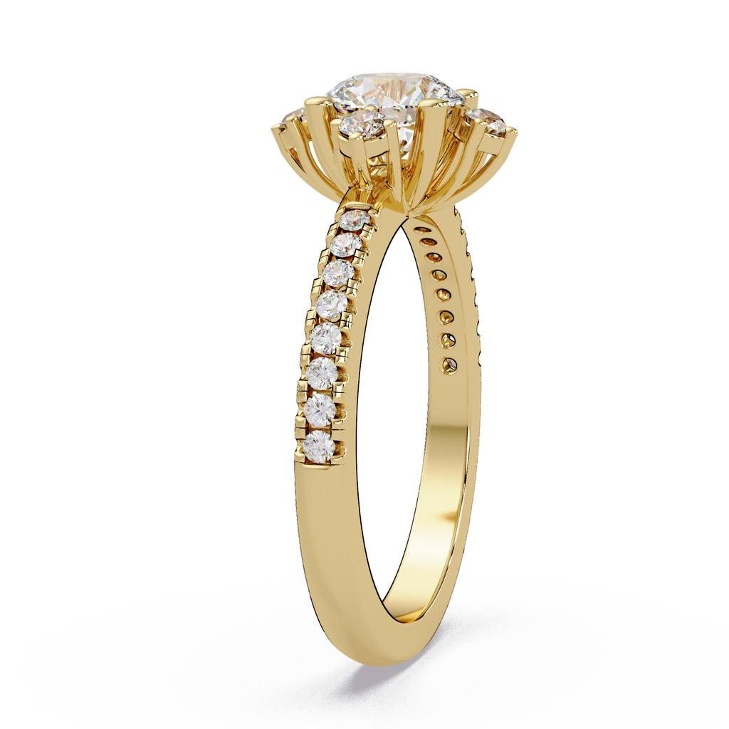 Round Cut Diamond Ladies Ring