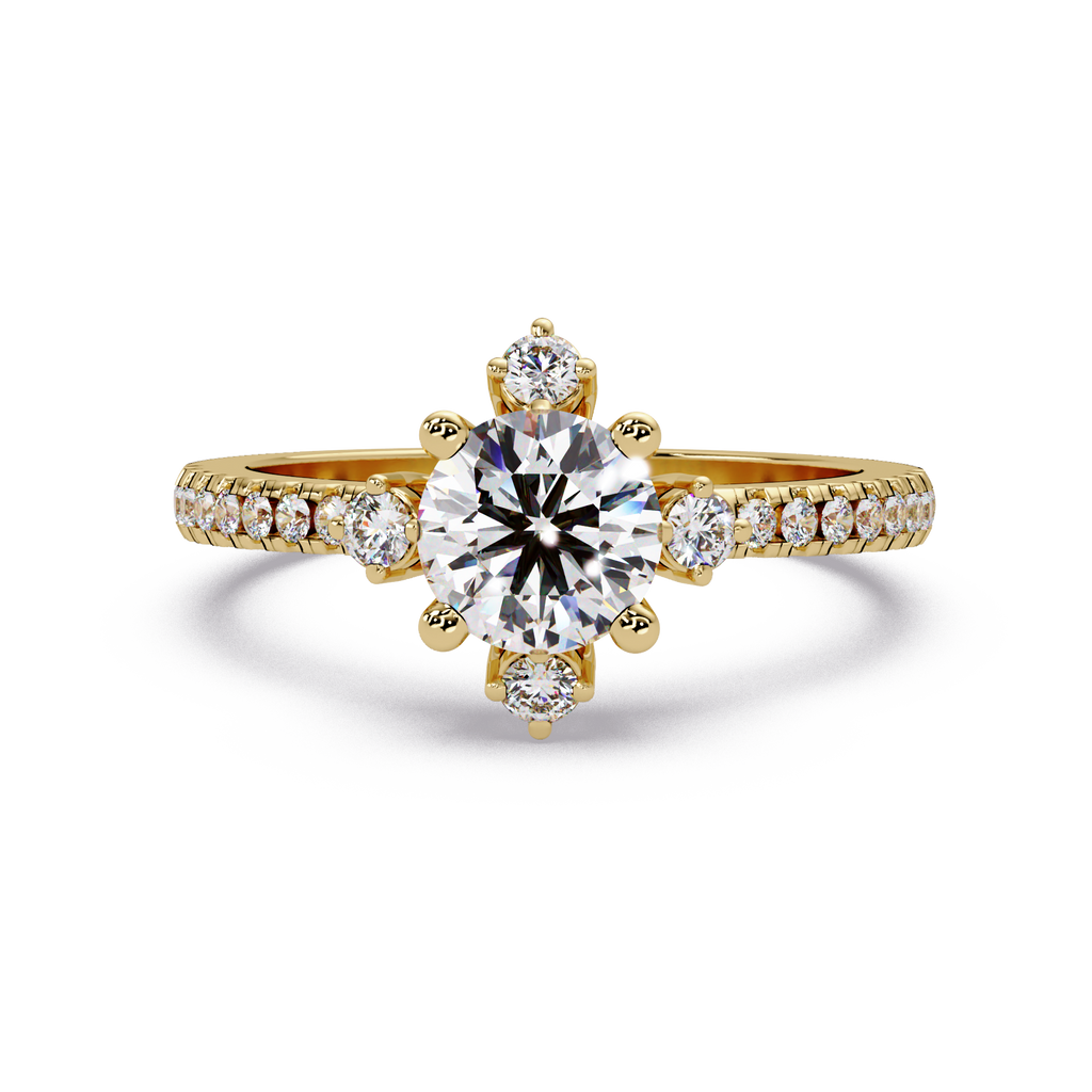 Round Cut Diamond Ladies Ring