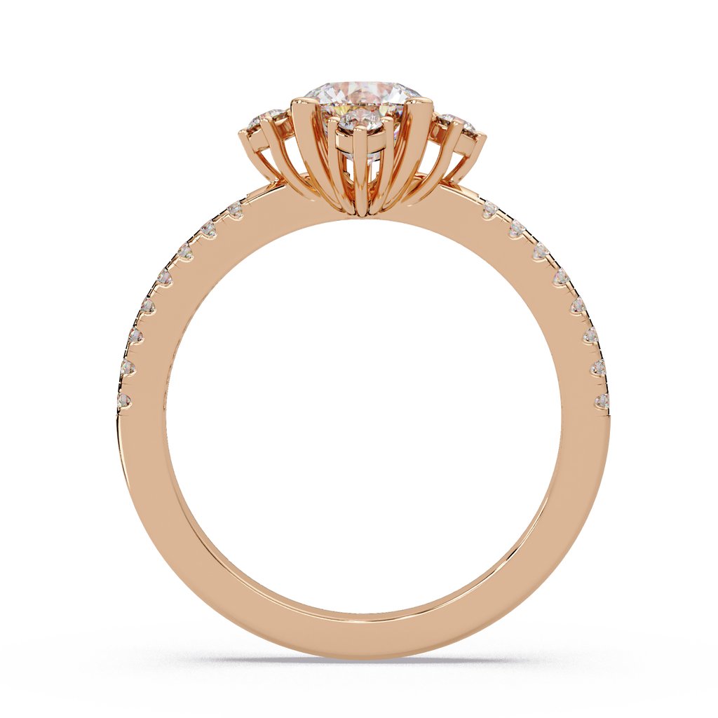 Round Cut Diamond Ladies Ring