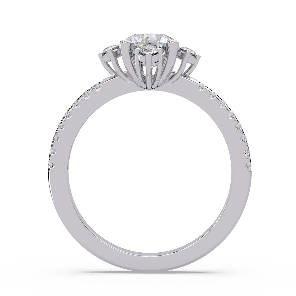 Round Cut Diamond Ladies Ring