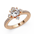 Round Cut Diamond Ladies Ring