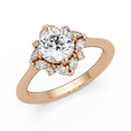 Marquise & Round Cut Diamond Ladies Ring