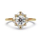 Marquise & Round Cut Diamond Ladies Ring