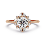 Marquise & Round Cut Diamond Ladies Ring