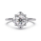 Marquise & Round Cut Diamond Ladies Ring