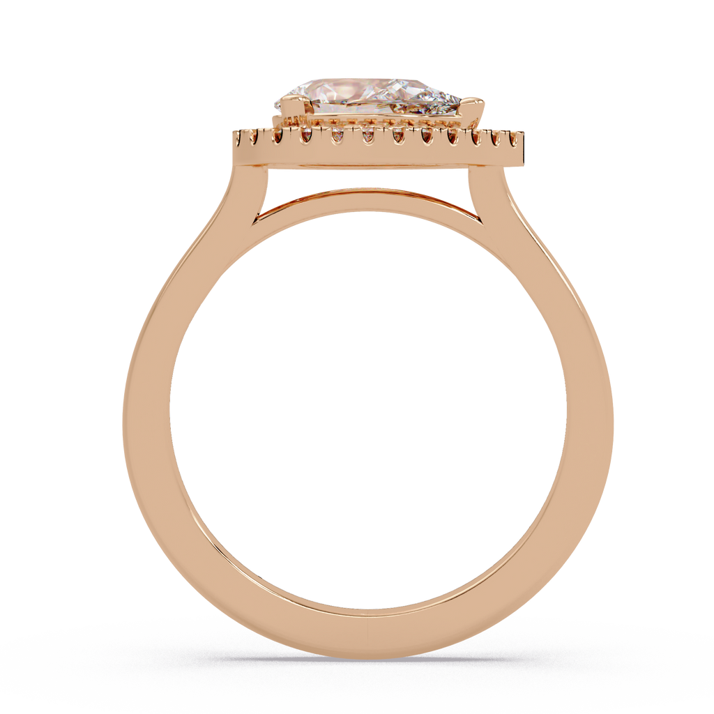 Pear & Round Cut Diamond Ladies Ring
