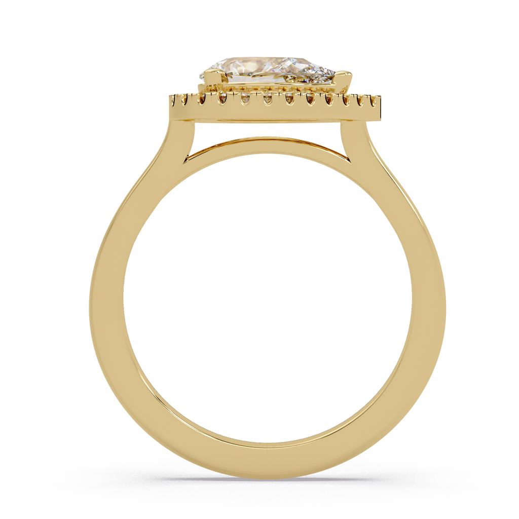 Pear & Round Cut Diamond Ladies Ring