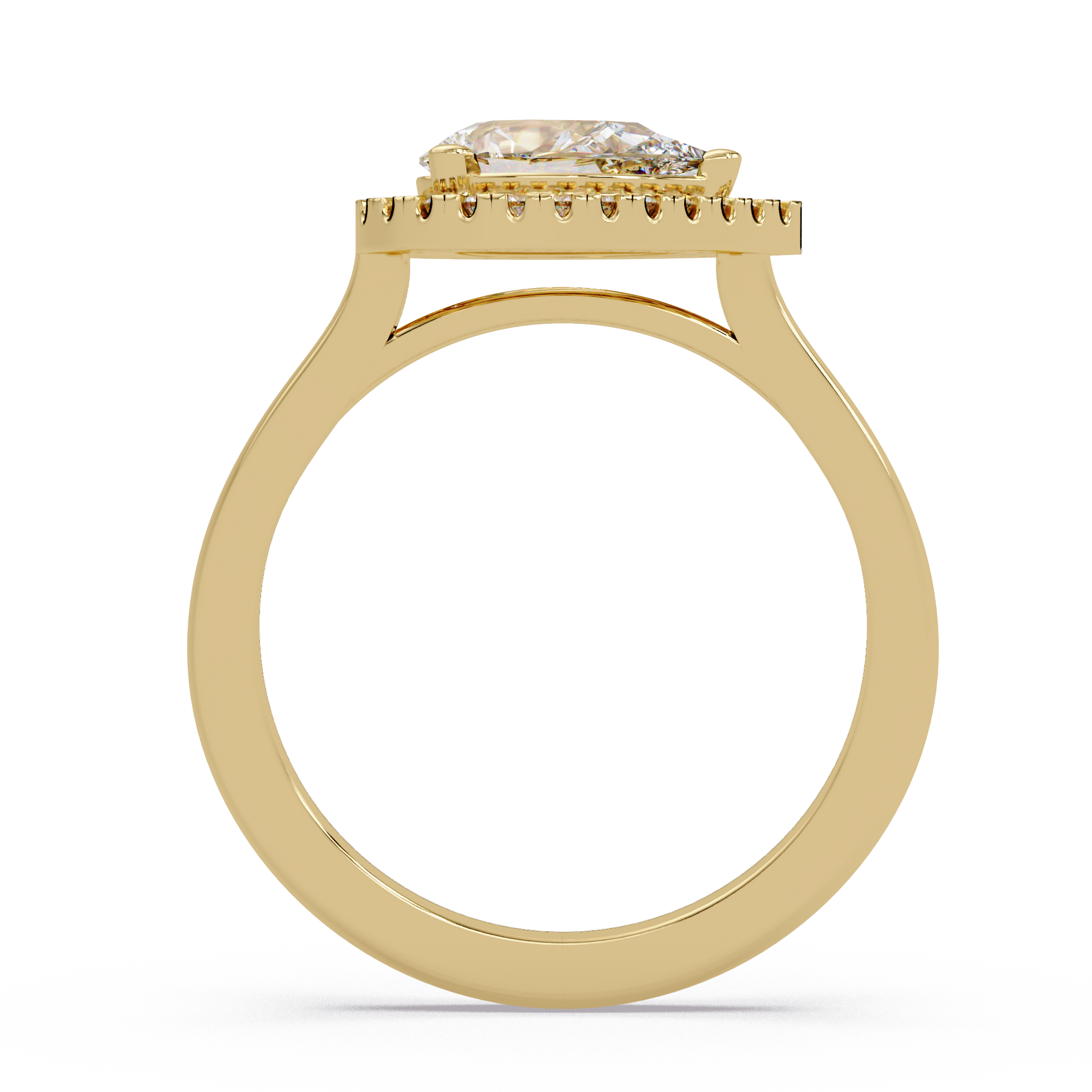Pear & Round Cut Diamond Ladies Ring
