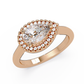 Pear & Round Cut Diamond Ladies Ring