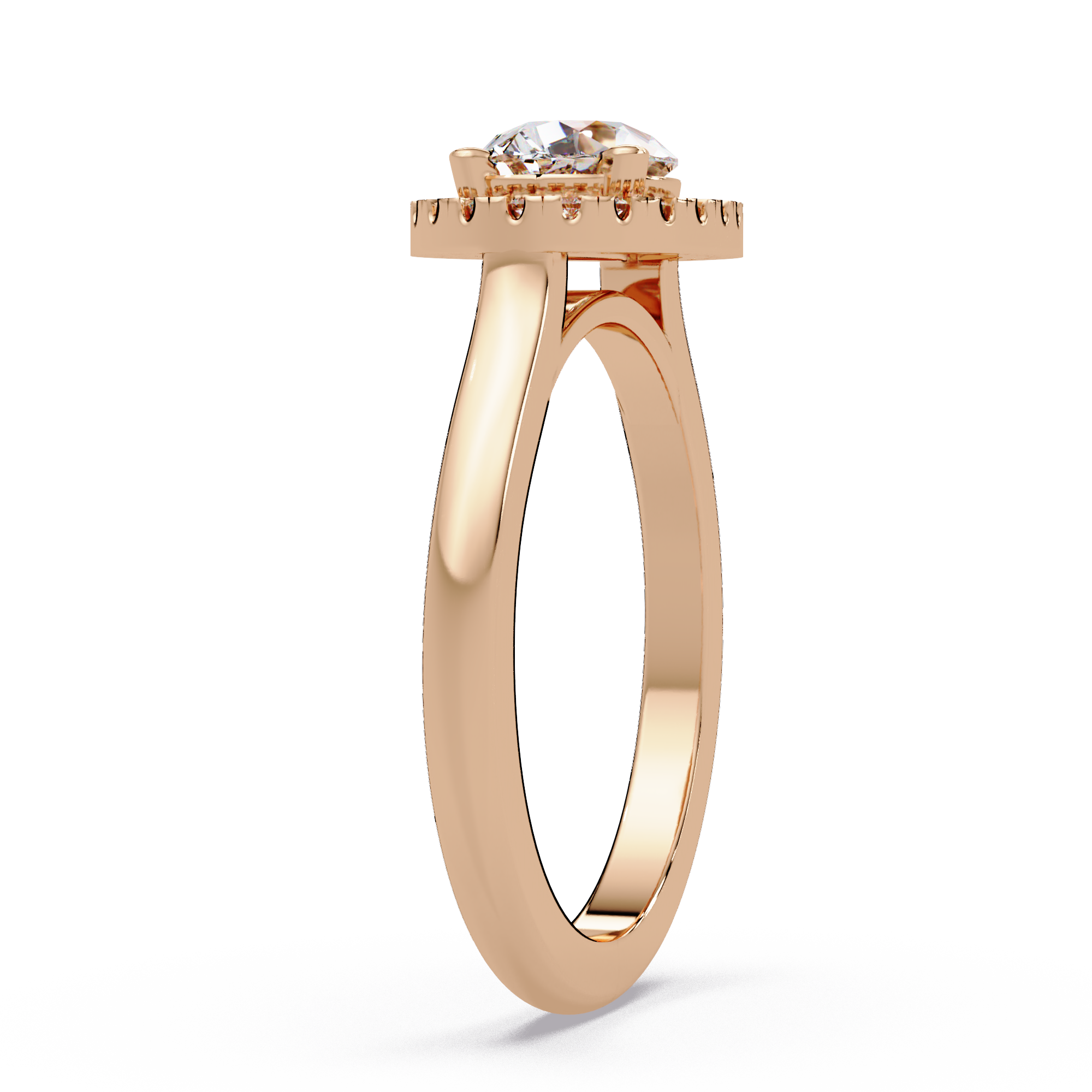 Pear & Round Cut Diamond Ladies Ring