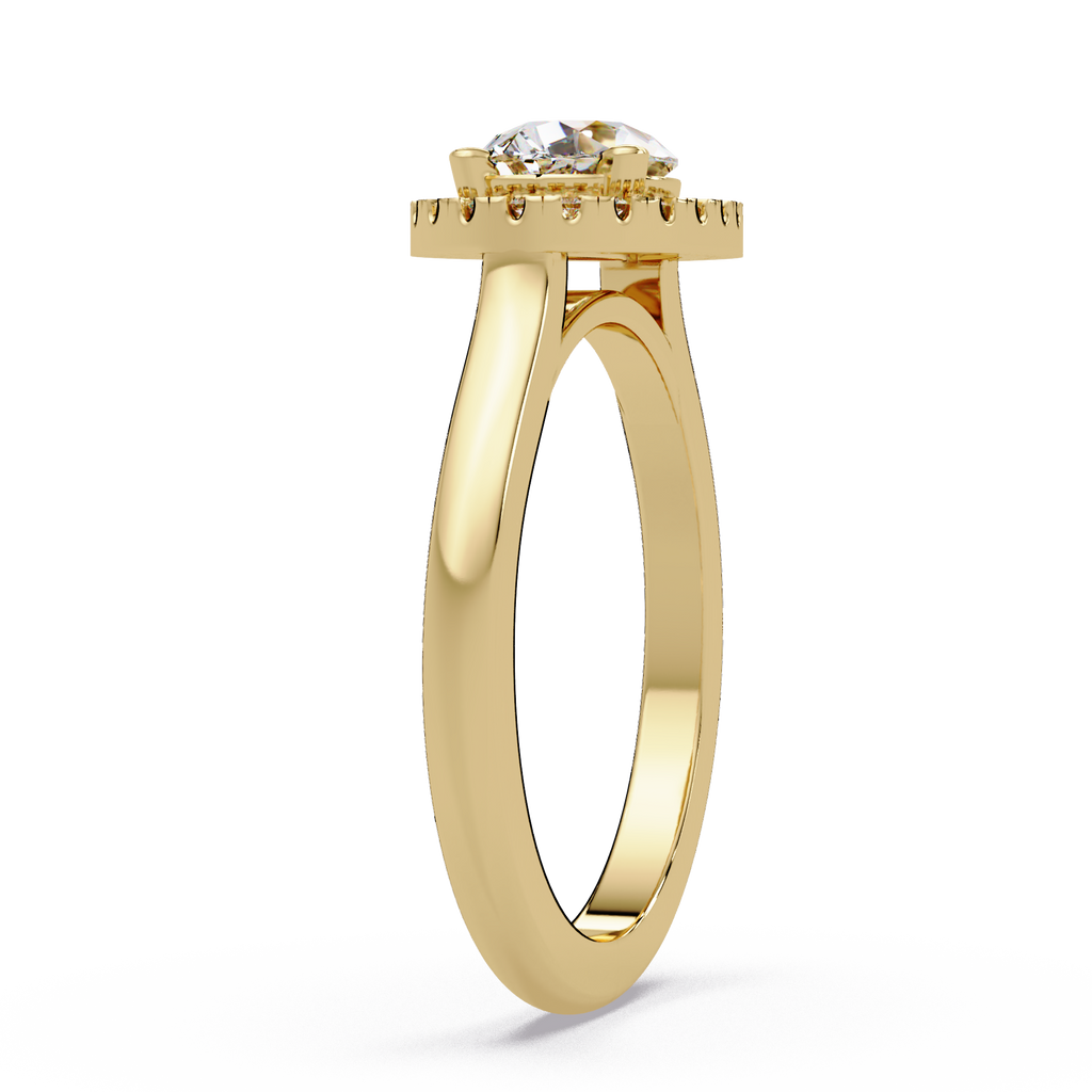Pear & Round Cut Diamond Ladies Ring