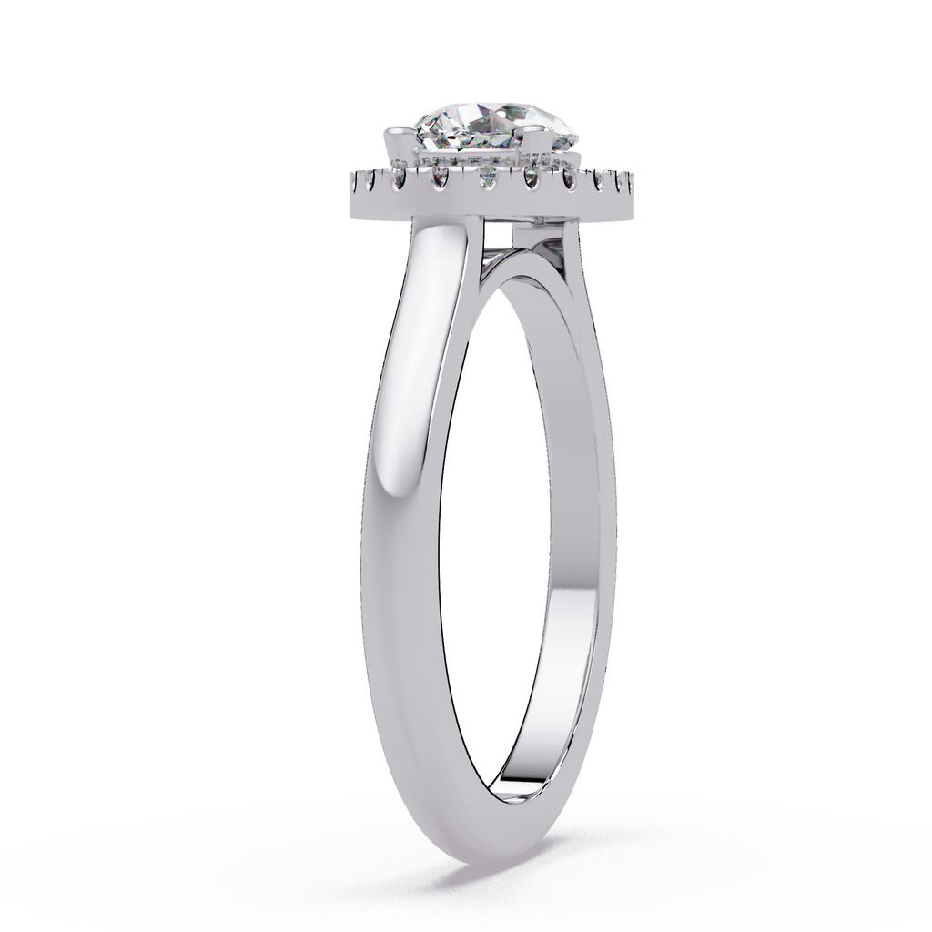 Pear & Round Cut Diamond Ladies Ring