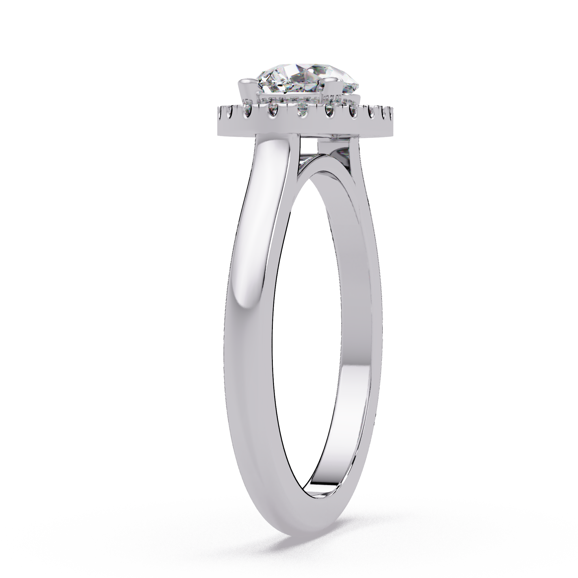 Pear & Round Cut Diamond Ladies Ring