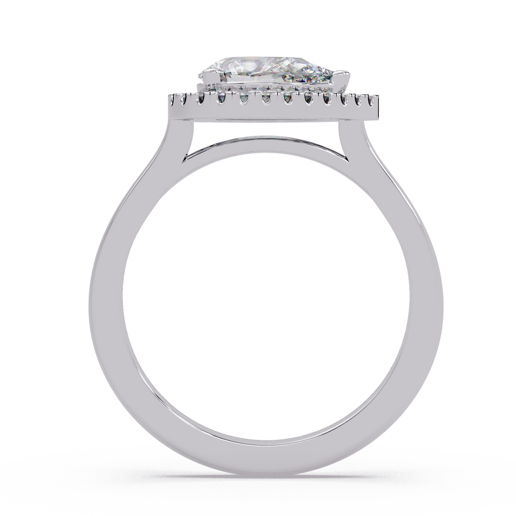 Pear & Round Cut Diamond Ladies Ring