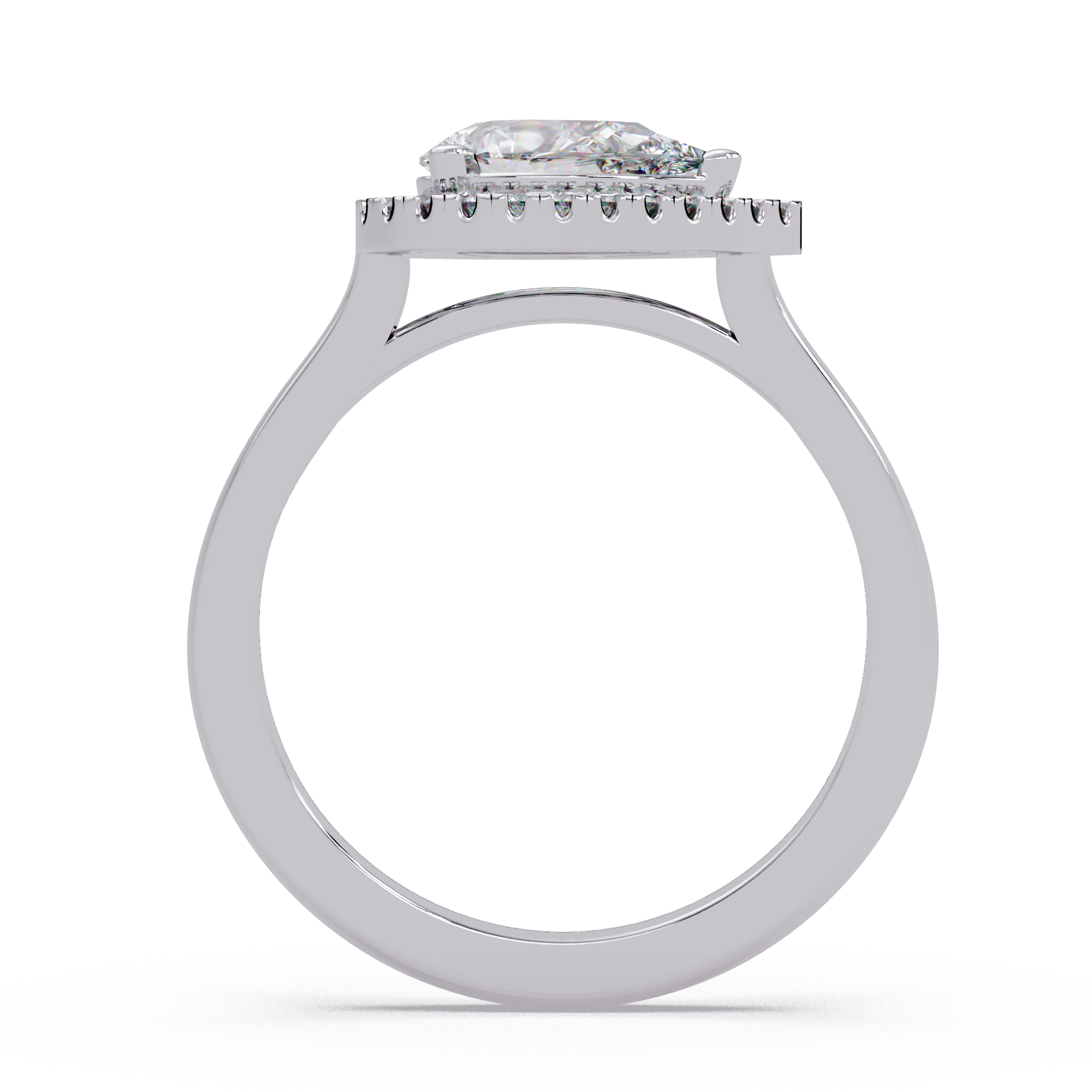 Pear & Round Cut Diamond Ladies Ring