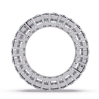 Princess and Round Cut Diamond Wide Eternity Band Ladies Ring