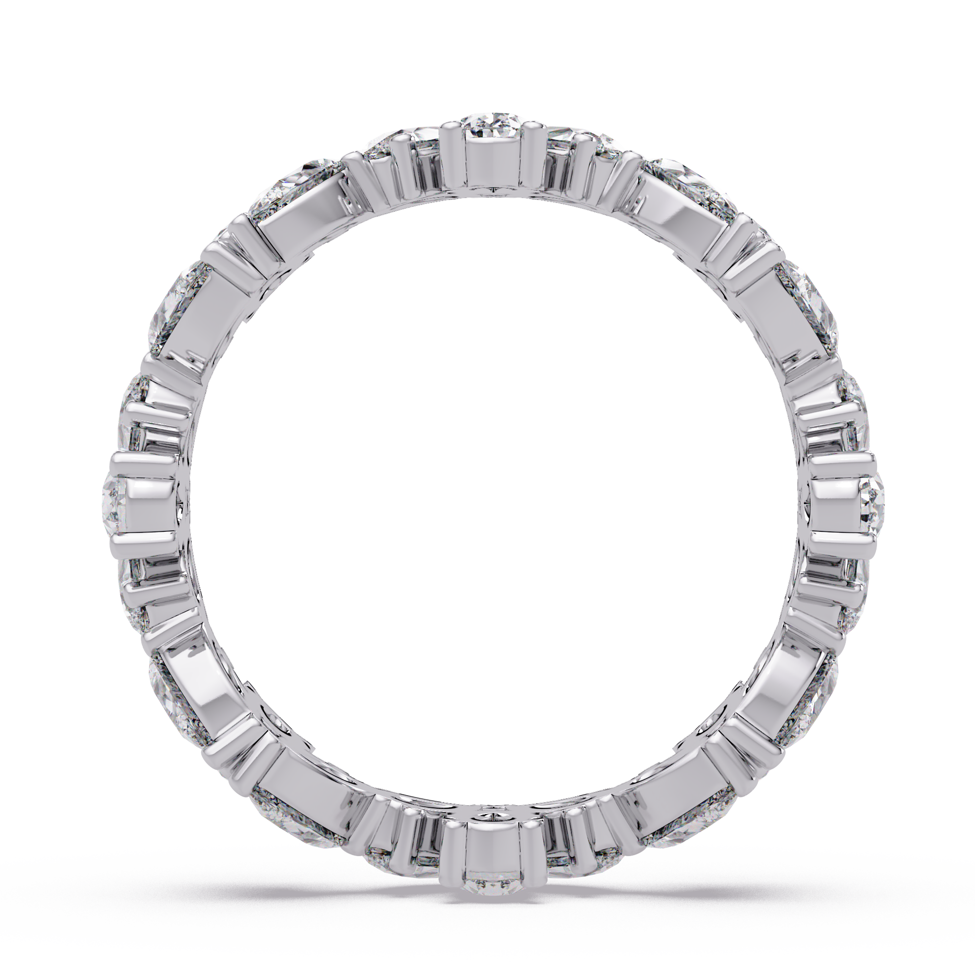 Pear Cut Diamond Eternity Band Ladies Ring